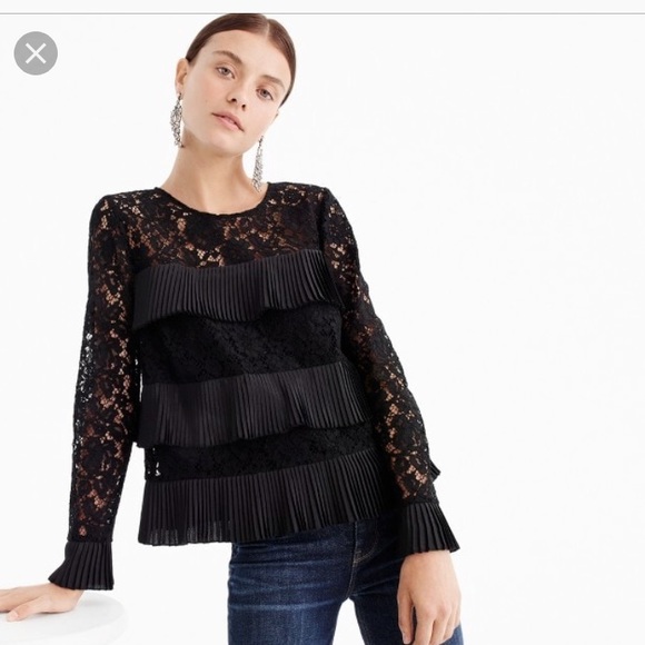 J. Crew Tops - J. Crew pleated lace top NWT size 00